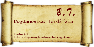 Bogdanovics Terézia névjegykártya
